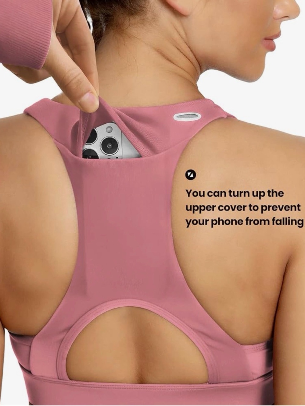 Queenieke Cell Phone Pocket Sports Bras - Picture 3 of 16
